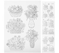 Generic 4sheets Water Soluble Embroidery Stabilizer Cold Water Dissolvable Decorative Sewing Material for DIY Clothes Fusible Interfacing for Quilts Cotton Canvas Woven Knits