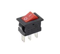 Generic 5/10PCS KCD11 Rocker Switch 10 * 15mm Push Button Switch ON-OFF/ON-OFF-ON 2 Pins / 3 Pins 3A 250VAC / 6A 125VAC 10x15mm(3pin ON-OFF Red,5PCS)