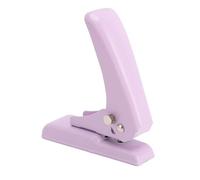 Generic 5.5mm Single Hole Puncher, Manual Paper Punch Tool with Non-Slip Scrap Box for Crafting 40 Sheets Capacity, Compact Metal Hole Puncher for Home Office School (Purple)