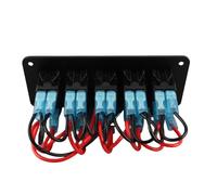 Generic 5 Gang Switch Panel, PP Aluminum Boat Switch Panel 12V 24V DC with Red LED IP65 Rainproof Design and Stickers for RV Truck Yacht Car Light Control