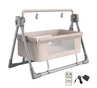 Generic 5-Gear Portable Electric Cradle Baby Swing Cot With Music, Adjustable Rocking Bedside Cribs, Collapsible Crib Basket For Infant Newborn