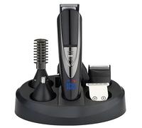 Generic 5-in-1 Professional Hair Clipper Kit, Black and Gold, USB Rechargeable, Cordless and Corded Operation, Digital Display, Body Grooming, with Charging Stand