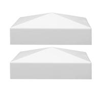 Generic 5-Inch Dome Fence Post Caps 2Pcs ABS Plastic for Deck and Outdoor Privacy Fence Applications