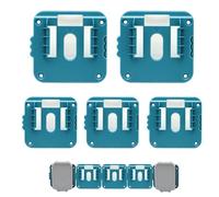Generic 5-Packs Battery Storage Rack Compatible with Makita Battery Holder 18V BL1860 BL1850 BL1840 BL1830 Battery Mount Dock Packout Tool Organizer Battery Holder Wall Mount for Work Van, Shelf