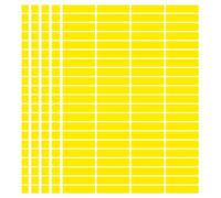 Generic 5 Pcs Coloured Labels Stickers 4.6x1.1cm Self-Adhesive Name Tags for Cross-Stitch, Colour Differentiation (Yellow)