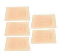 Generic 5 Pcs Face Practice Skin Soft Silicone Reusable for Microblading and Permanent Makeup Training, Texture, Ideal for Beginners