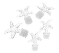 Generic 5 Pcs Vintage Star Perfume Bottle Stoppers Refillable Glass Travel Sprayers Seal Elegant French Design for Home Decor and Fragrance Preservation
