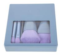 Generic 5-piece Portable Makeup Brush Set with Holder for Travel Daily Use Mini Makeup Tools for Women