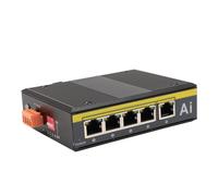 Generic 5 Port PoE Ethernet Switch Excellent Quality with Uplink for Mining and Defense Metal Housing