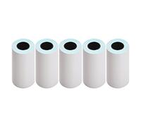 Generic 5 Rolls 57x30mm Self Adhesive Direct Thermal Paper White Printable Sticker Paper BPA Free Waterproof Oil Proof Friction Proof Stickyfor Pocket Mobile Thermal Printer BT Photo Printer
