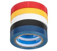 Generic 5 Rolls Drum Stick Tape Drum Pad Tape Electrical Rack Flagging Kit Stool White Electrical Sticks for Wrap Can Pvc