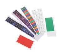 Generic 5 Sets Finger Piano Note Sticker Tuner Thumb Musical Board Piano Stickers for Beginner Electric Removable Controller Keycap Chart Oled Instruments Paper Colorful