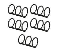 Generic 5 X 3 Metal Loose-Leaf Folders with Snap Closure and Split Hinge for Notebook Diary, DIY Travel Diary, Photo Album Binding, Black 25mm
