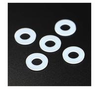 Generic 50/100pcs M2 M2.5 M3 M4 M5 M6 M8 M10 M12 White Black Nylon Plastic Flat Washer Plane Spacer Insulation Seals Gasket(WHITE,100pcs M3x6x1mm)