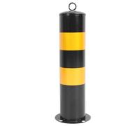 Generic 50 Cm Security Road Post, Cold Rolled Steel Traffic Barrier Post for Parking and Warning with a Stable Basis, Bright Warning Colors for Effective