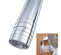 Generic 50 x 100 cm Self Adhesive Mirror Sheet, Flexible Shatterproof Non Glass Body Mirror Tiles for Bathroom Bedroom Home Baby Playroom Gym Wall Decor