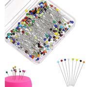 Generic 500 Pcs Dressmaking Pins, Glass Head, Assorted Colors, Sharp Ends, Not Easy To Bend & Oxidize - Ideal For Dressmaking, Quilting, Jewelry & Crafts