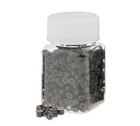 Generic 500 Pieces of Beads, Colored Micro-beads with Inner Lining for Hairdressers, And Home Use, Brown