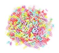 Generic 500Pcs Colored Spacer Beads with Letters for DIY Crafts and Decorations, Plastic, Multifunctional Bead Set, Ideal for Jewelry Making