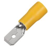 Generic 50PCS 6.3mm Terminal Red Blue Yellow Female Male Spade Insulated Electrical Crimp Connectors Wiring Cable Plug(MDD5.5-250)