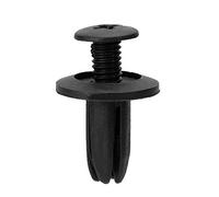 Generic 50pcs Black Plastic Rivets Durable Fasteners for Car Door and Bumper Trim Fit Fit for Honda and for Toyota 6mm Diameter