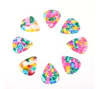 Generic 50Pcs Celluloid Guitar Picks Plectrums 0.46mm 0.7mm Musical Instruments Accessory, Made From Celluloid Material, the Pick Is Strong and Durable, Suitable for (Thickness 0.7mm)