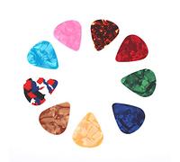 Generic 50Pcs Celluloid Guitar Picks Smooth Surface Thin & Thick for Various Guitar Random Color 0.46mm 0.7mm (Thickness 0.46mm)