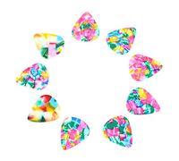 Generic 50Pcs Celluloid Guitar Picks Smooth Surface Thin & Thick for Various Guitar Random Color 0.46mm 0.7mm (Thickness 0.7mm)