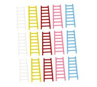 Generic 50pcs Doll House Ladder Mini Ladder Cake Miniature Mini House Ladders Tiny Furniture Mini Ladder Model Adornment Decor Mini Mini House Accessory Mini Ladder Adorn Plastic