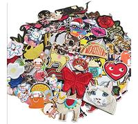 Generic 50pcs Embroidered Patch, Cartoon Design Small Cute Flower Patches with Clear Patterns Bright Colors, for DIY Clothing Repair Accessories Decoration on Dresses Skirts Bags