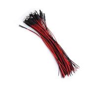 Generic 50pcs Energy Saving Pre Wired Water Clear LED Diodes for DC 9-12V Circuit Light Emitting Diode for Projects 3mm/5mm/10mm White/Red/Blue/Green (3mm)