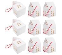Generic 50pcs House Shaped Candy Boxes for Wedding Party Favors and DIY Decorations, Elegant Paper Packaging for Storing Small Items, White Unique Design Treat Boxes