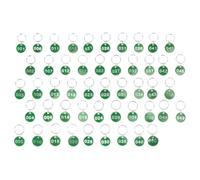 Generic 50pcs Multipurpose Numbered Tags Numbered Key Tags with Ring Green Aluminium Alloy for Office and Sauna, Sturdy and Never Drop Words