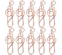 Generic 50pcs Music Note Paper Clips Document Paper Clips Carbon Steel Music Note Shaped Easy to Clamp School Calendar Mark