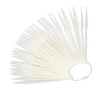 Generic 50pcs Nail Art Polish Display Stick Fan-Shaped Color Display Board for Manicure (Self Color)