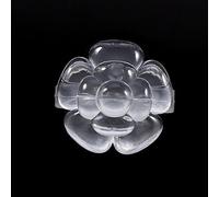 Generic 50Pcs Nail Display Rings Durable for Nail Art Practice and Beginners ABS Beige/Clear Flower 2.4cm for Salons (2)