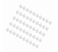 Generic 50Pcs Nail Display Rings Durable for Nail Art Practice and Beginners ABS Beige/Clear Flower 2.4cm for Salons (4)
