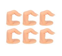Generic 50pcs Nailed False Fingers for Nail Art Training Reusable Practice Fingers for Students and Professionals Plastic