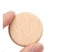 Generic 50Pcs Round Beech Wooden Blank Slices for DIY Handmade Crafts Painting Wishing Tree Decorations for Christmas Clothing Accessories Bracelets Buttons (3.8CM)