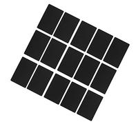 Generic 50PCS Simple Design Engraved Aluminum Business Card Blanks, and Abrasion Resistant Visiting Card for Company, Lightweight and Portable (Black)