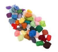 Generic 50Pcs Soft Colored Needle Felting Wool Roving for DIY Felt Crafts and Woolen Weaving Projects Beginner Expert Friendly Wool Needle Felting Kit with Easy Shaping Artistic Doll