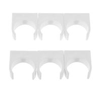 Generic 50pcs White 25mm Plastic Hose Tube Clips Water Pipe Clamps for Plumbing and Mechanical Use PVC Pipe Supports U-Shaped Fastening Clips