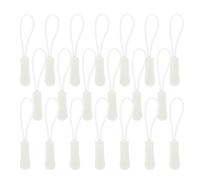 Generic 50pcs White TPU Zipper Pull Replacement for Backpacks and Gym Bags, Practical and Smooth Hand Feeling Multipurpose Zipper Pullers for DIY Crafts and Repairs