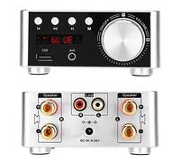 Generic 50W X 2 Bluetooth 5.0 Audio Amplifier Clear Sound Quality for Personal Audio Enjoyment (Silver)
