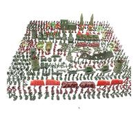 Generic 519 Pcs Mini Soldier Men Toy Soldier Playset with Accessories,Imaginative Battlefield Command, Fun Kids Adults, Plastic Material