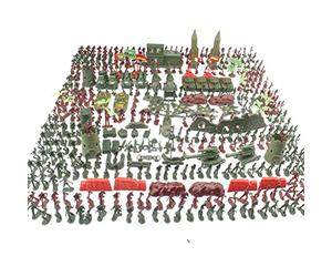 Generic 519 Pcs Mini Soldier Men Toy Soldier Playset with Accessories,Imaginative Battlefield Command, Fun Kids Adults, Plastic Material
