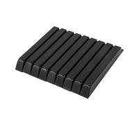 Generic 52 Pieces Piano Key Covers Keyboard Key Replacement Pads Sturdy Acrylic Restoration Kit Suitable for Piano, Black Glossy