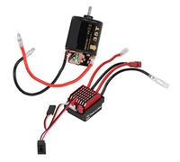 Generic 540 Brushed Motor High Torsion 360A ESC for 1/10 RC Car Model, Two-way Climbing for Hsp Suitable for RV SUV Color Black Red Material Aluminum Alloy Plastic Metal 2pc Pkg (35T)