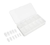 Generic 550 Pcs Nail Tips Ultra Thin Coffin Nail Tips Multiple Sizes Easy To Apply for Salons, DIY Art All Inclusive for Weddings, Halloween (Short)