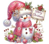 Generic 5D DIY Partial Special Shaped Drill Christmas Diamond Painting Kit, DIY Diamond Art Christmas Kits for Adults, Xmas Crystal Craft Painting, Rhinestone Home Decoration Art Craft 30x30 cm-07